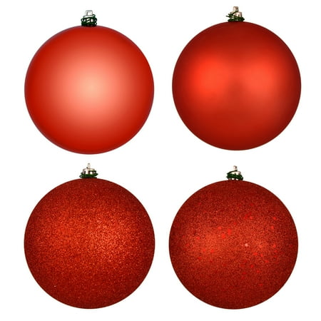 Vickerman 6  Bittersweet 4-Finish Ball Ornament Assortment  4 per Box