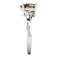thumbnail image 3 of Clara Pucci 14K White Gold 2.1ct Champagne Solitaire with Accents Ring, 3 of 8