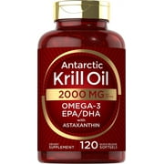 Carlyle Antarctic Krill Oil 2000 mg | 120 Softgels | Omega-3 with Astaxanthin