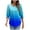 Sky Blue, variant on fatyb Womens Casual Tops Puff 3/4 Sleeve Crewneck Loose Blouses Printed Trendy Summer Shirts for Women