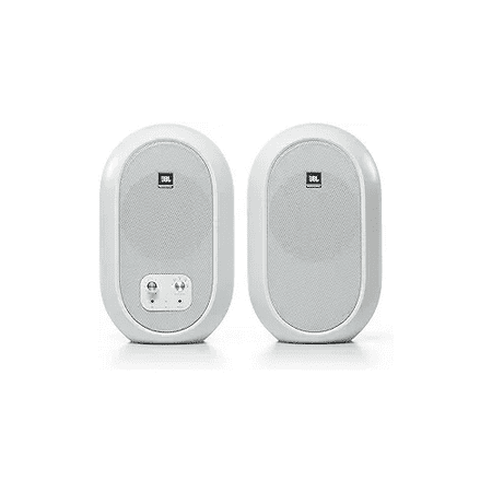 JBL Professional 1 Series 104-BT Compact Desktop Reference Monitors with Bluetooth, White, Sold as Pair, 4.5-inch Speaker