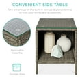 thumbnail image 4 of Best Choice Products 3-Piece Outdoor Wicker Conversation Patio Bistro Set, w/ 2 Chairs, Table - Taupe/Pistachio, 4 of 8