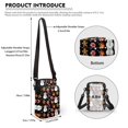 thumbnail image 6 of HELLHERO Snowman Candy Cane Pattern Messenger Bag for Adults Polyester Underarm Shoulder Bag with Zipper, 6 of 7