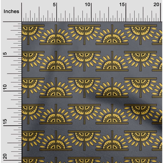 oneOone Cotton Flex Fabric Floral Block Decor Fabric Printed BTY 40 Inch Wide
