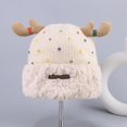 thumbnail image 2 of Christmas Winter Warm Knit Hat with Thick for Cold Weather Cozy Deer Design, 2 of 3