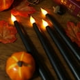 thumbnail image 5 of Taotanxi Halloween Flameless Taper Candles with Timer 10” Tall Long Flicking Fake Battery Operated Electric LED Candlesticks for Candelabra Halloween Party Decorations Table Centerpiece 2 PCS, 5 of 7