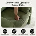 thumbnail image 2 of Chenille Oversized Armchair-Modern Large Chair & Single Sofa Lounge, 34'' Wide, Comfortable Seating for Living Room & Bedroom, Green, 2 of 7