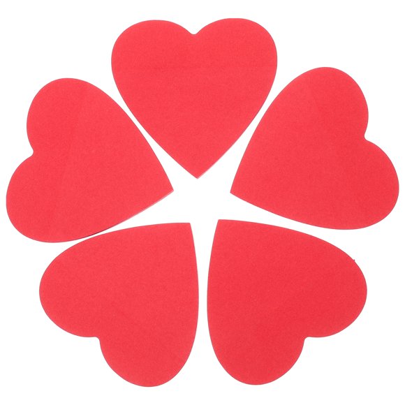 Shisuyan 5 Books Adhesive Massage Pads Portable Notepad Heart Memo Pads Note Pads for Office Use