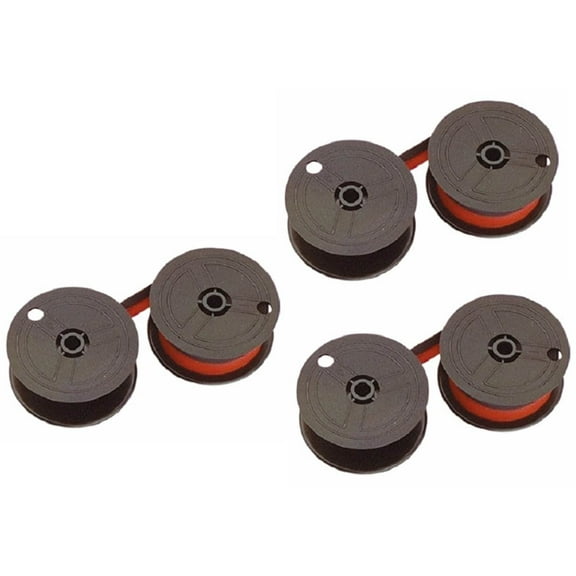 "Package of Three" Canon CP1460d Calculator Ribbon, Black and Red, Compatible