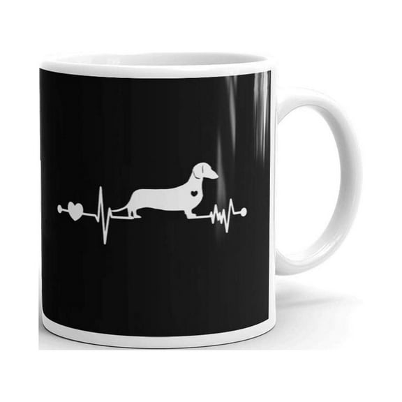 Cozy Dachshund Heartbeat Dog Lover Coffee Tea Ceramic Mug Office Work Cup Gift 11oz