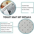 thumbnail image 4 of Aosijia 4 Pcs Marble Shower Curtain Sets Bathroom Sets with Shower Curtain and Rugs and Accessories Rug Toilet Lid Cover and Non-Slip U Shape Mat Waterproof Shower Curtain with 12 Hooks, 4 of 4