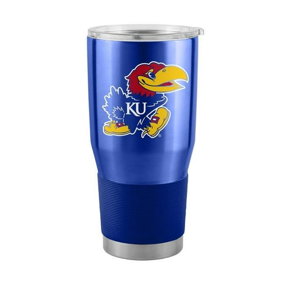 Logo Brands 157-S30T-1 Kansas Gameday 30 oz Stainless Tumbler