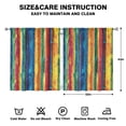 thumbnail image 2 of Set of 2 Fashion Kitchen Curtains - Artistic Colorful Abstract Tier Panels, 52x63 Inch, Pop Art & Psychedelic Design, 2 of 2