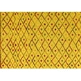 thumbnail image 1 of Ahgly Company Machine Washable Indoor Rectangle Abstract Yellow Modern Area Rugs, 4' x 6', 1 of 4