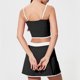thumbnail image 3 of Conjunto de Dos Piezas para las Mujeres Verano Plus Tamaño Suelto Pantalones Cortos Sling Dos Piezas con Correa Ajustable Crop Top Y Falda Lateral-Hendidura, 3 of 8