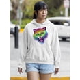 thumbnail image 2 of Rainbow Tiger Hoodie Women -Rose Khan Designs, Female x-Large, 2 of 4