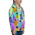 thumbnail image 3 of Kll Unisex Kids Boys Girls Hooded Pocket Pullover Hoodies-Graffiti Pineapples, 3 of 9