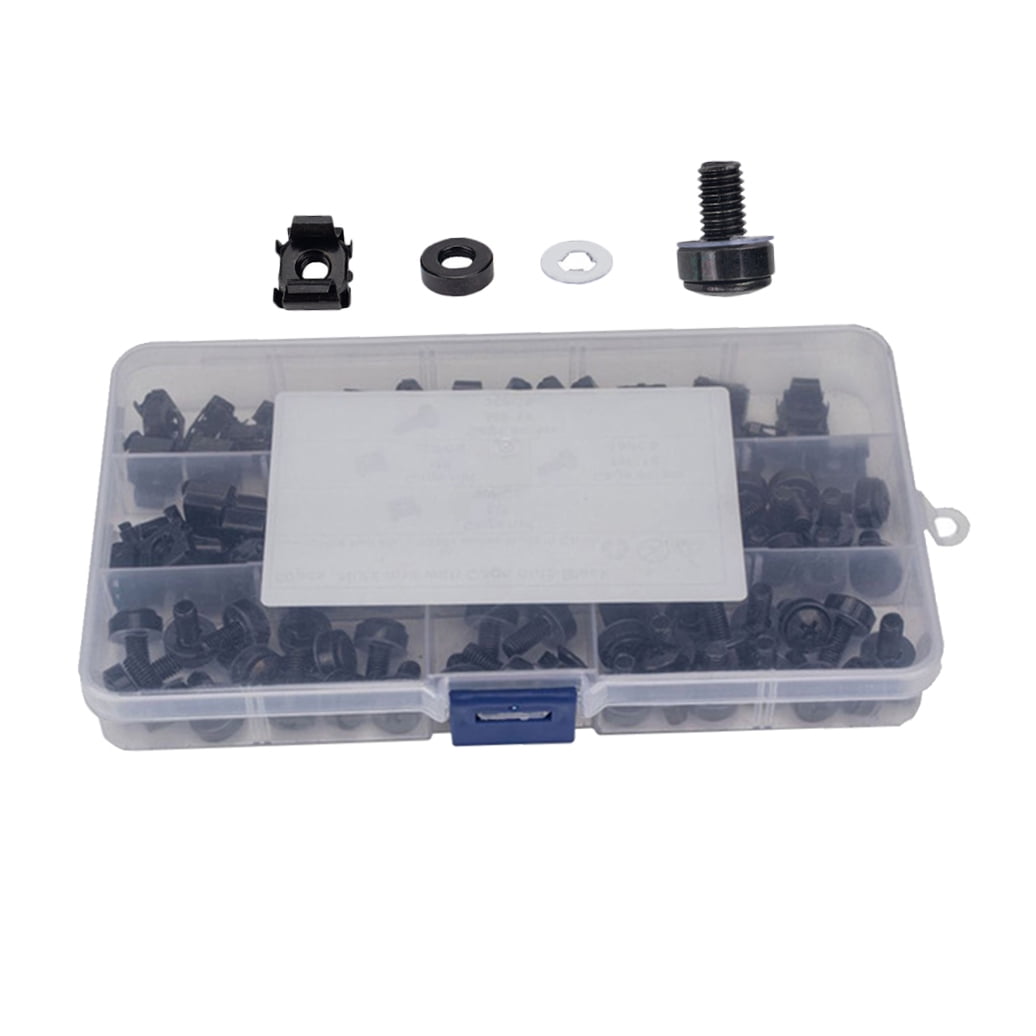 ULTNICE Hardware Nuts Cage Nuts Rack Screws Black 1 Set