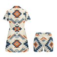 thumbnail image 7 of Chririnla Tribal Mexico Antique Tennis Dress for Women Retro 70s 80s A Line Short Sleeve Midi Athletic Golf Dress with Separate Shorts 2 Piece Sets Workout Outfits for Pickleball, 7 of 7