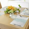 thumbnail image 4 of Ambesonne Under the Sea Place Mats Set of 4, Circle Bubbles, Standard Size, Sky Blue and White, 4 of 6
