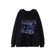 thumbnail image 1 of Sedceaty Women Hooded Coat, Long Sleeve Butterfly Print Pockets Zipper Fall Spring Street Casual Coat, S-M-L-XL-XXL, 1 of 4