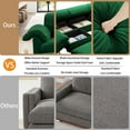 thumbnail image 4 of Modular Sleeper Sofa for Living Room, Cloud Couch Sectional Sofa with Storage, L-Shape Velvet Sofa with 3 Lumbar Pillows, Upholstered Wide Arm Sofa with Ottoman, Solid Wood Frame, Green, 4 of 8