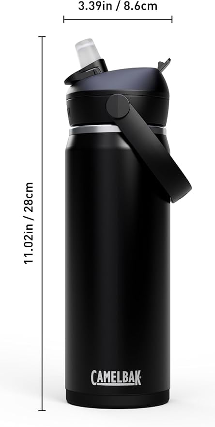 CamelBak Thrive™ Flip Straw Insulated Stainless Steel Water Bottle, 20oz, Black