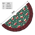 thumbnail image 3 of Kdxio Santa Hat Joy Green Festive Print Christmas Tree Skirt Christmas Xmas Tree Skirts Mat for New Year Holiday Christmas Party Decorations-30", 3 of 6