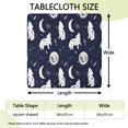 thumbnail image 2 of Celestial Wolf Halloween Pattern Square Fitted Tablecloth with Elastic Edge,Square Table Cover,Washable Elastic Table Cover for Home Kitchen Party Decor 36"x36", 2 of 6