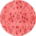 thumbnail image 1 of Ahgly Company Indoor Round Abstract Red Modern Area Rugs, 7' Round, 1 of 4
