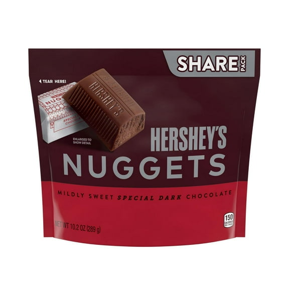 HERSHEY'S NUGGETS SPECIAL DARK Mildly Sweet Chocolate Candy Share Pack, 10.2 oz
