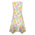 thumbnail image 5 of Minjewel Women's Easter Midi Dress, Round Neck Sleeveless Floral Print Irregular Hem Casual Dress, Spring Church & Garden Party Outfit,Yellow M, 5 of 8