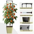 thumbnail image 4 of Slsy Macetero para Tomates con Enrejado, Huerto Elevado de 63” con Ruedas, Maceta Auto-Riego con Soporte para Tomates, Ideal para Jardín, Patio, Invernadero, Interior y Exterior, Flores y Vegetales, 4 of 9