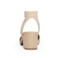 thumbnail image 4 of BURUDANI Womens Low Block Chunky Heel Ankle Strap Dress Pumps Shoes, 4 of 4