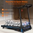 thumbnail image 2 of 3.0 HP Cintas de correr para el hogar 350 libras Capacidad de peso Sistema hidráulico Cinta de correr plegable automática con tipo C y carga USB para Android, 2 of 5
