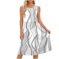 thumbnail image 7 of Zedker Floral 2026 Summer Dresses for Women Casual Sleeveless A-Line Pleated Midi Sun Dresses Casual Beach Flowy Tank Dresses with Pockets White Size S-XXL, 7 of 7