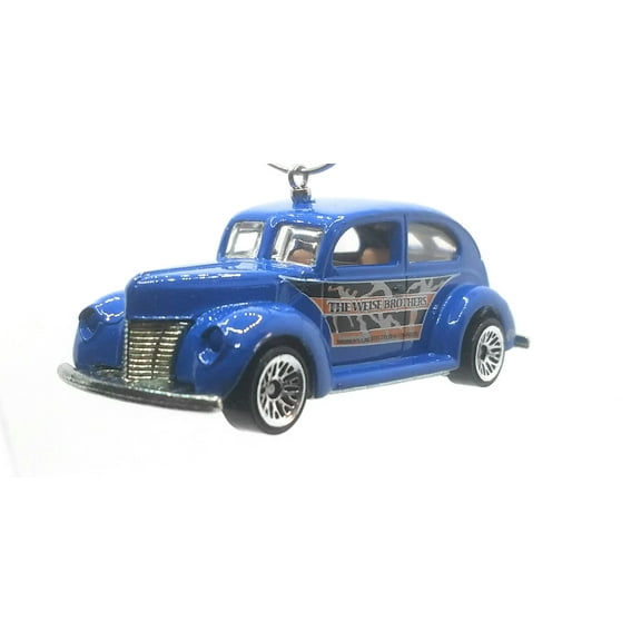 Christmas Ornament for 1940 Ford Fat Fendered Blue The Weise Brothers Decal