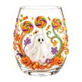 thumbnail image 2 of Patterned Clear Stemless Tumblers, Curved Ergonomic Drinking Glasses, Fall Themed Beverage Glassware for Cocktails, Iced Coffee and Daily Table Use, 2 of 6