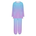 thumbnail image 4 of Hueook Cotton Pajamas for Women Fleece-Lined Pajama Set Purple S, 4 of 5