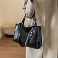 thumbnail image 3 of Bolso Mano Informal para Mujer Bolso Hobo Informal Bolso Compras Versátil (negro), 3 of 8