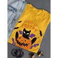 thumbnail image 3 of Keep It Creepy. Kitten W Pumpkin T-Shirt Women -Smartprints Designs, Female 4X-Large, 3 of 4
