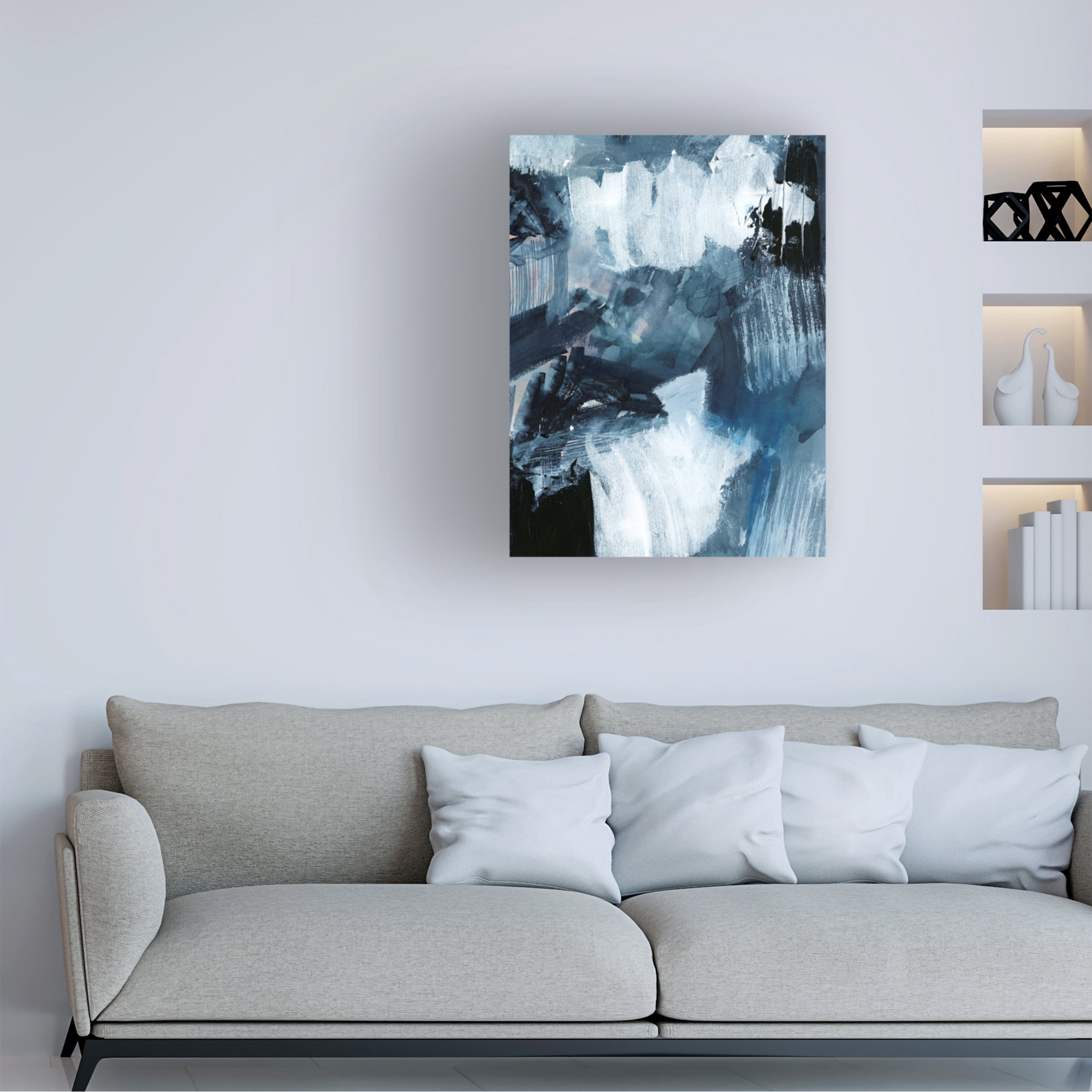 Victoria Barnes 'Composition in Blue II' Canvas Art