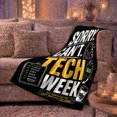 thumbnail image 6 of Tech Week Crew Humor Theater, Playful Food Art Scene, Warm Flannel Blanket for Living Room and Reading Nook with Detailed Artwork, Art Lovers Birthday Gift, Playful Home Decor, 6 of 9