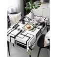 thumbnail image 6 of Sage Green Geometric Table Cloth, Simple Black Gray Abstract Striped Waterproof Tablecloth for Rectangle Tables, Reusable Washable Fabric Table Cover for Restaurant Kitchen Dining Tables 54"x108", 6 of 6