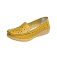 thumbnail image 2 of LSLJS Chaussures Décontractées pour Femme en Cuir de Vache à Pois, Chaussures pour Maman en Cuir de Vache à Semelle Creuse, Chaussures à Talon Incliné, Chaussures Compensées pour Femme, 2 of 8