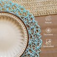 thumbnail image 3 of Paper Braided Round Placemats Natural Non-Slip Heat Resistant Table Mats for Dining Tables Farmhouse Woven Indoor & Outdoor Place mats for Thanksgiving., 3 of 7