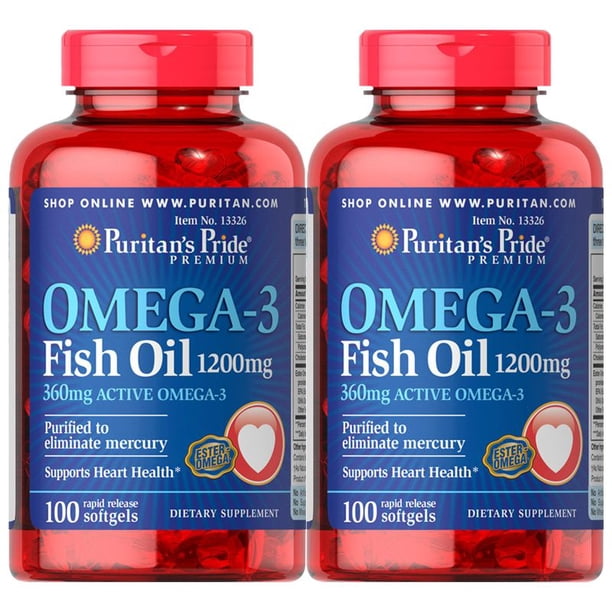 Puritan's Pride Omega3 Fish Oil 1200 mg (360 mg Active Omega3) 100