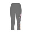 thumbnail image 4 of jjayotai Capri Leggings for Women, 2024 Summer Fall Cropped Trousers Cozy Workout Lightweight Capris Floral Printed Yoga Pants, 4 of 4