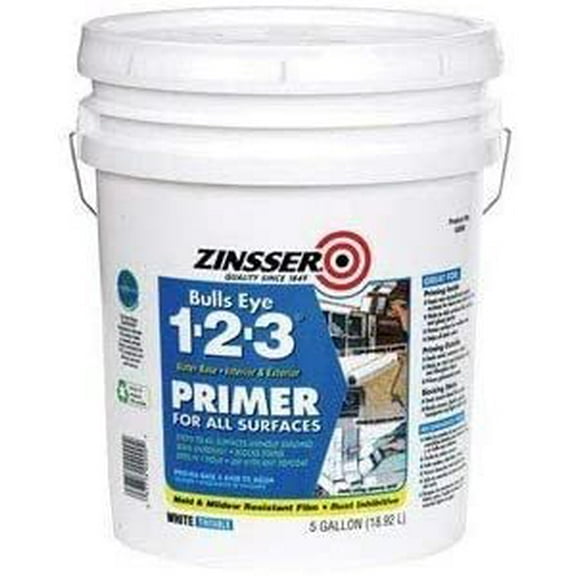 Zinsser 02000 5 Gallon Bulls Eye 1-2-3 Primer Sealer Stain Killer