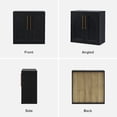 thumbnail image 6 of Mopio Blake Storage Cabinet, Sideboard Buffet Cabinet with Storage, Small Modular Accent Display Cabinet, Kitchen Coffee Bar Pantry Cabinet, Media Console Credenza for Living Room (Set of 2, Black), 6 of 8